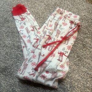 Honest brand women’s size large Christmas pajama bottoms red and white